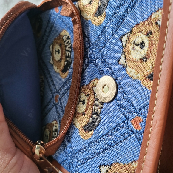 Blue and Brown Teddy Bear Crossbody Bag - Picture 5 of 11
